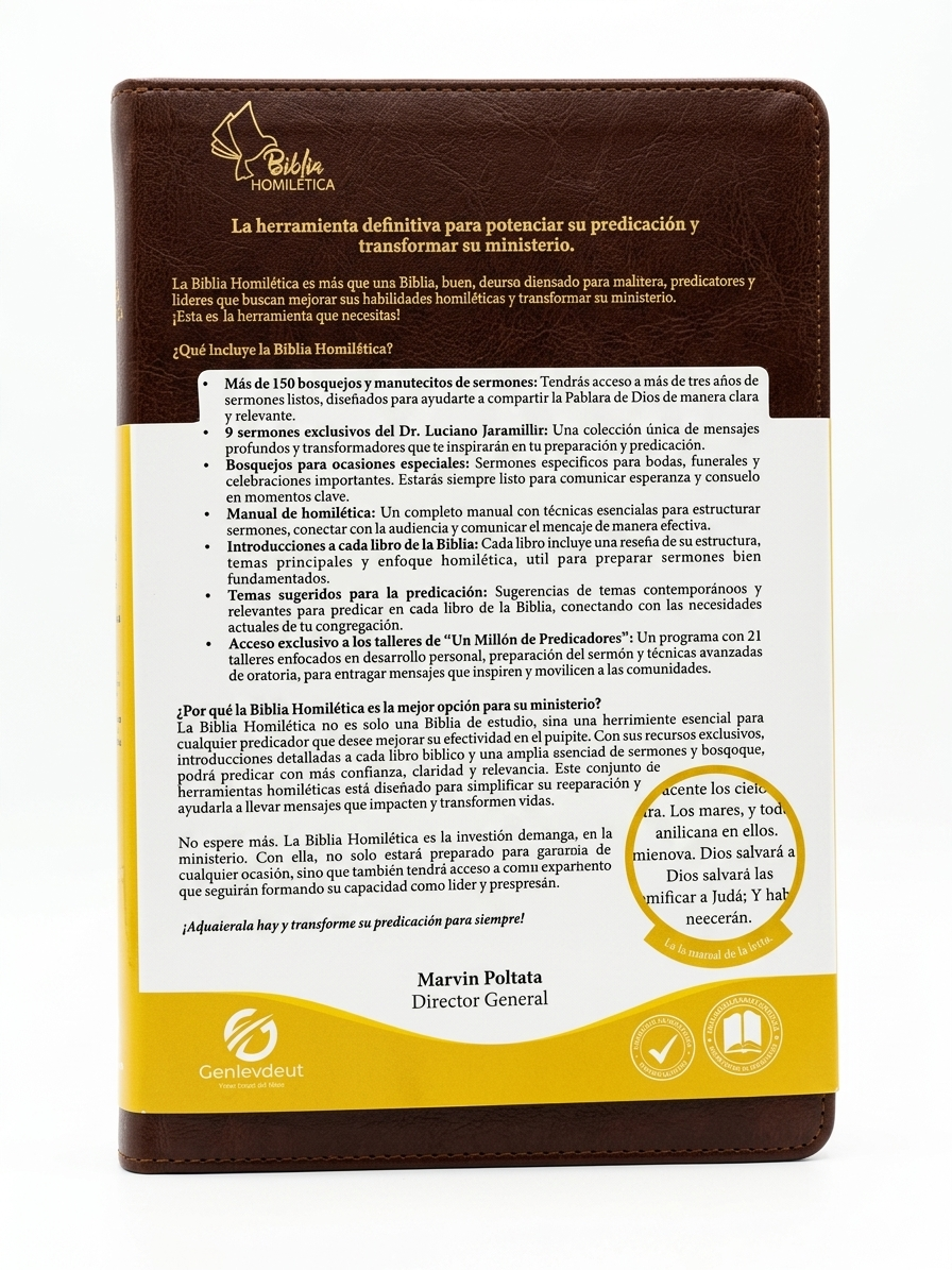 Biblia Homilética RVR60 Letra Grande Premium para Pastores y Predicadores