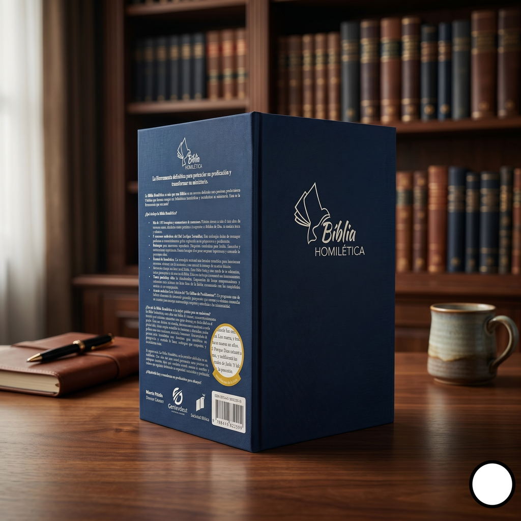 Biblia Homilética® RVR60 Tapa Azul Pasta Dura | Letra Grande para Pastores y Predicadores