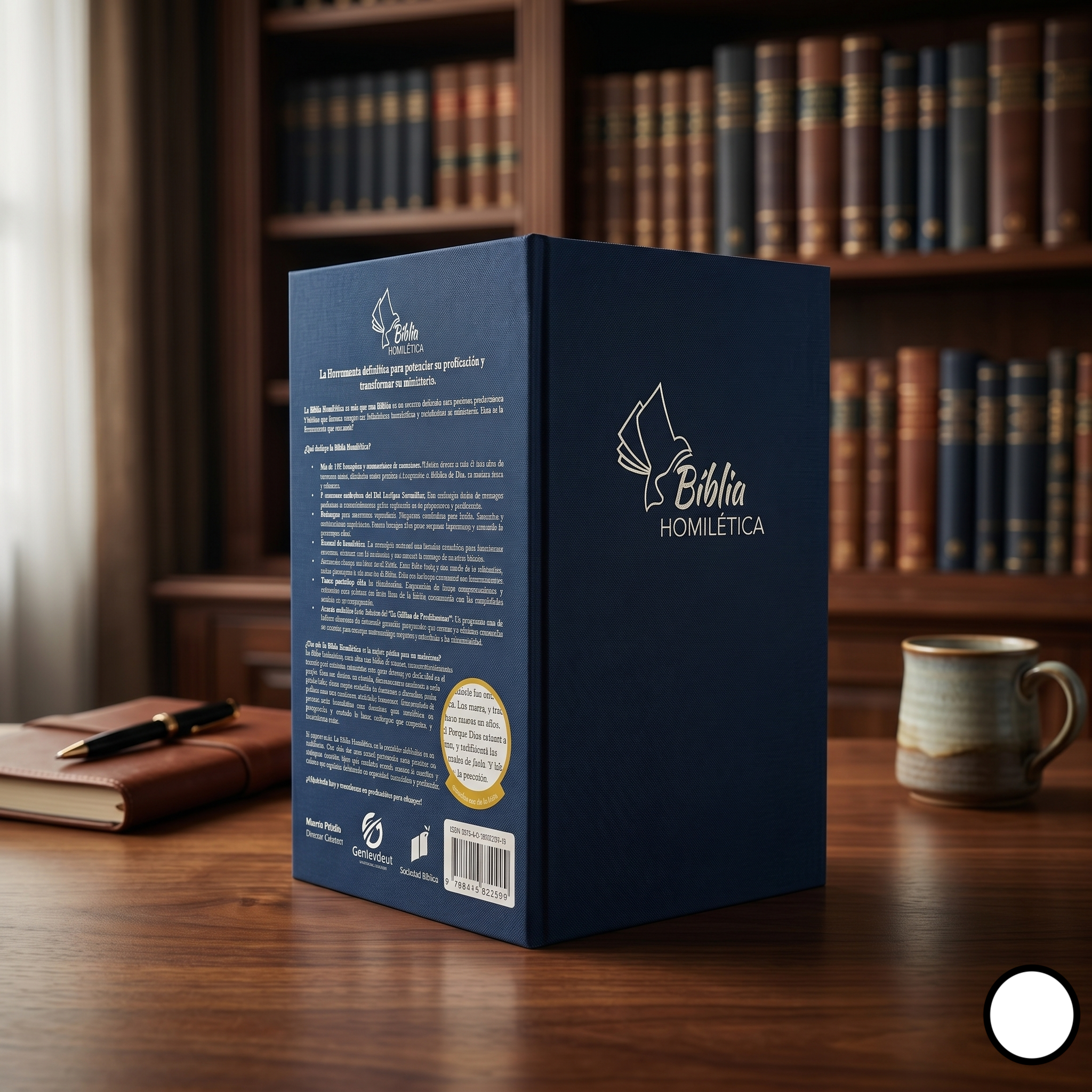 Biblia Homilética® RVR60 Tapa Azul Pasta Dura | Letra Grande para Pastores y Predicadores