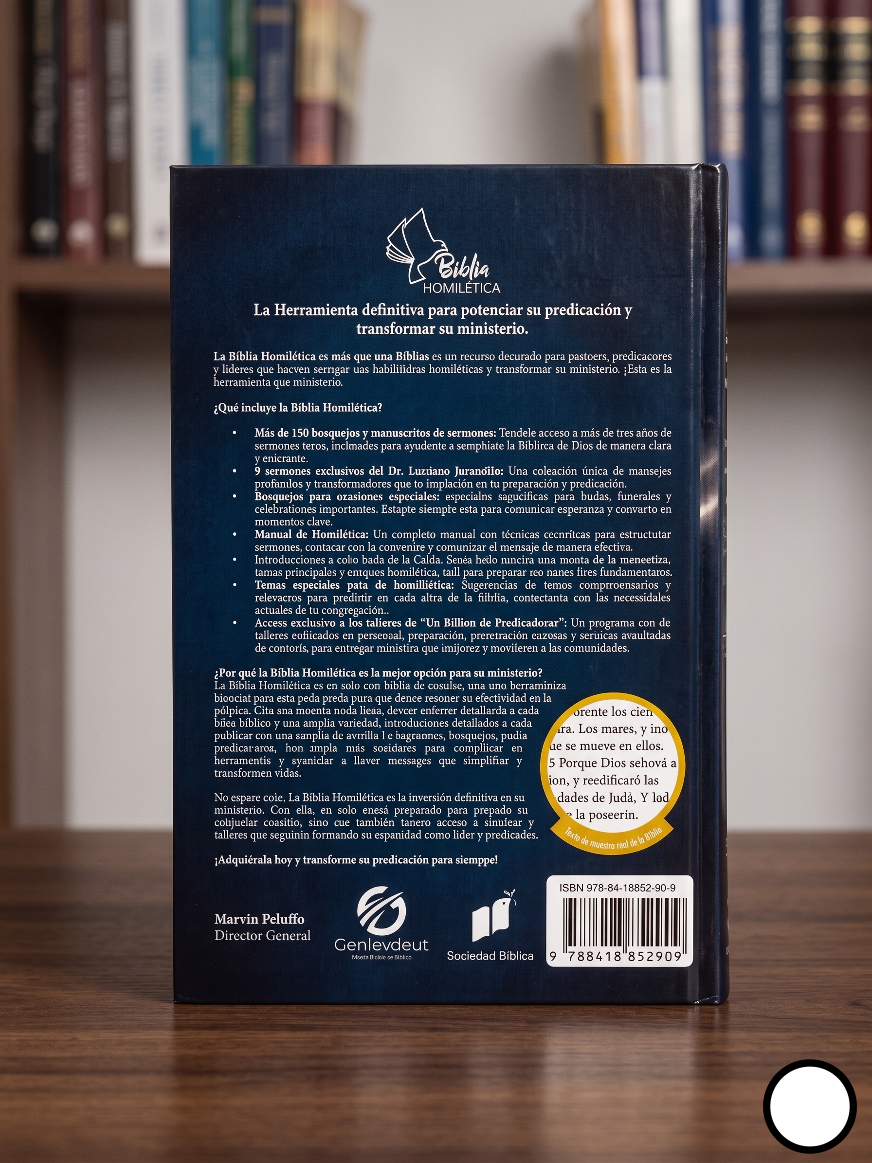 Biblia Homilética® RVR60 Tapa Azul Pasta Dura | Letra Grande para Pastores y Predicadores